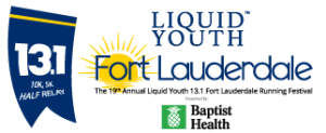 The 19th Annual Liquid Youth 13.1 Fort Lauderdale Running Festival logo