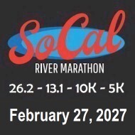 SOCAL River Marathon - 26.2 - 13.1 - 10K - 5K logo