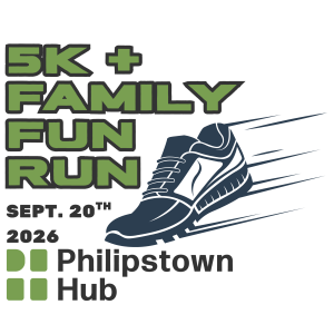 The Hub 5k and Family Fun Run logo