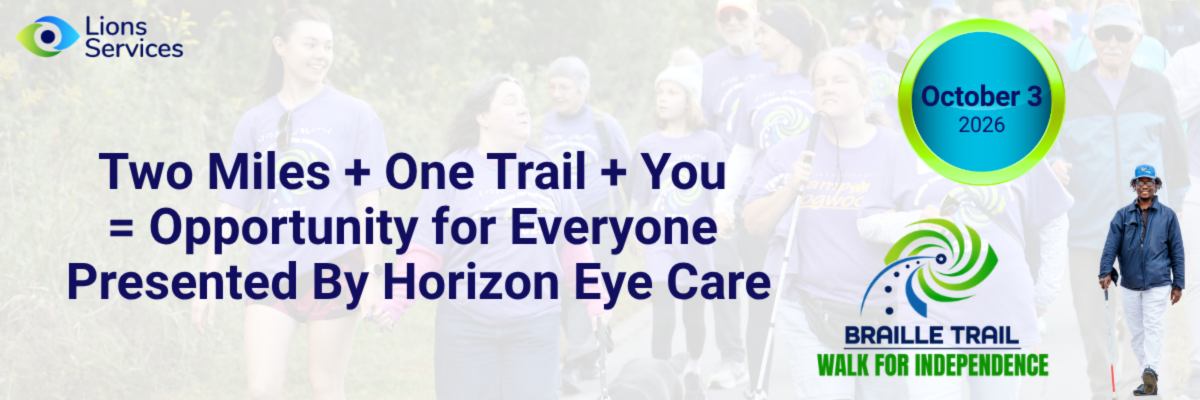 Image that reads Two Miles + One Trail + You= Opportunity to Everyone