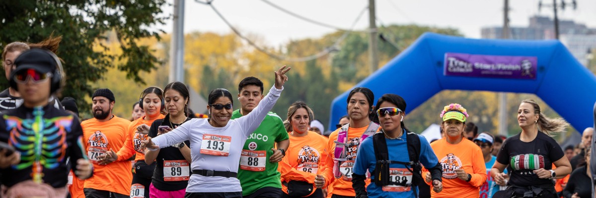 Photograph of runners starting the run last year