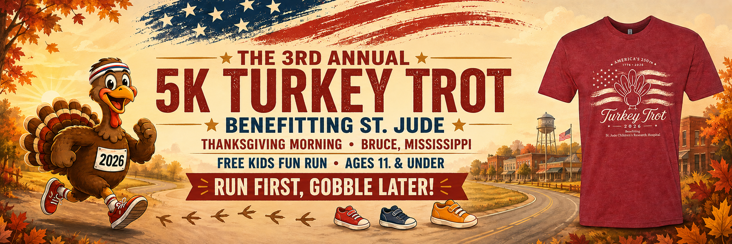 3rd Annual 5K Turkey Trot benefiting St. Jude