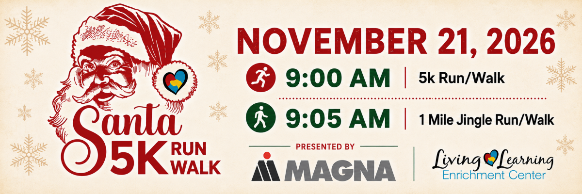 Santa 5k Run/Walk banner