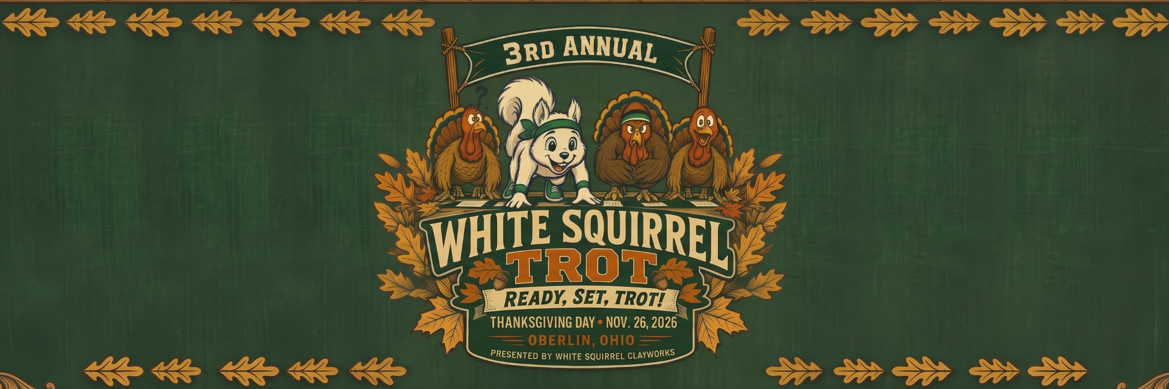 3rd Annual White Squirrel Trot  5k Run/Walk or 1 Mile Walk- Oberlin, OH