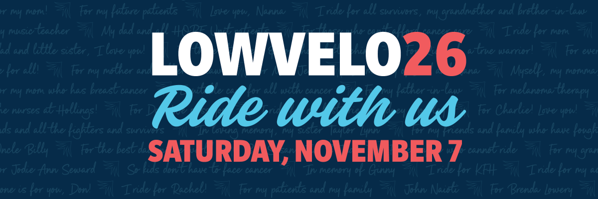 messages about why people ride in Lowvelo with the text Lowvelo26, ride with us, Saturday, November 7