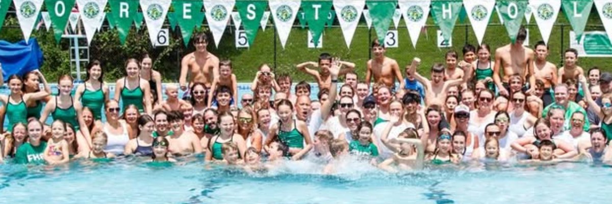 Picture of many people in a pool