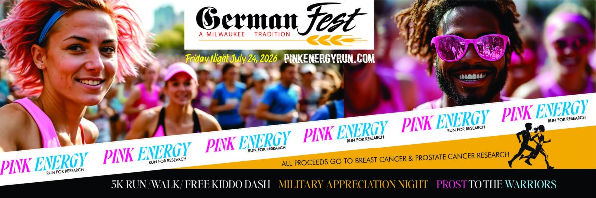 Pink Energy Run/Walk  5k Germanfest July 24, 2026 night run Military Veterans Family Kiddo Dash