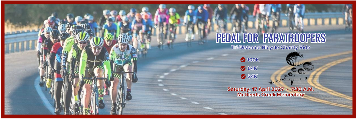 Pedal for Paratroopers banner