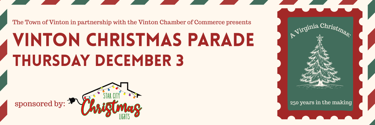 Vinton Christmas Parade December 3 sponsored by Star City Christmas Lights